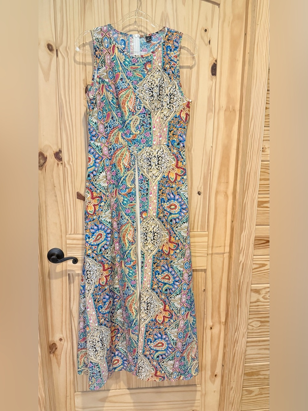 Multicolor Paisley Maxi Pantsuit Sleeveless
